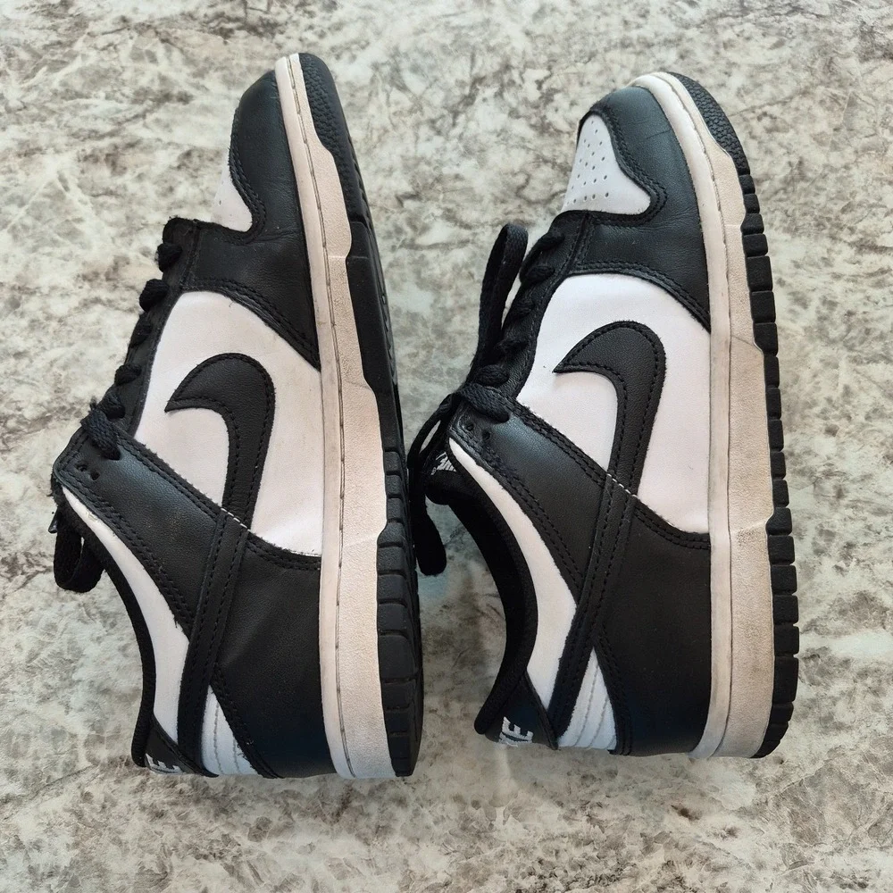 Size 6 Youth- Nike Dunk Low Black White - CW1590-100